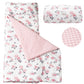 Phf Toddler Nap Mat With Removable Pillow And Minky Fleece Blanket, Rollup Design Warm Slumber Bags For Girls, 50 'X20 'X2 '