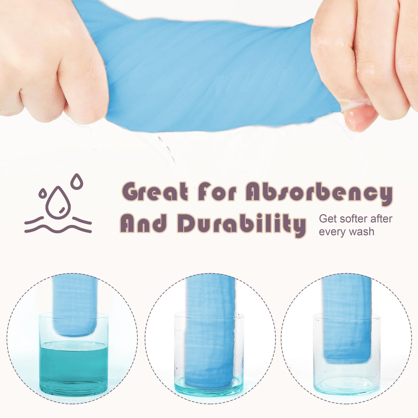 Ease Cubs Muslin Burp Cloths Large 100% Cotton Hand Washcloths For Boys & Girls, Baby Essentials Extra Absorbent And Soft Burpin