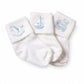 Jefferies Socks Baby Boy Collection Appliques, 3 Pack, White, 1-3 Months