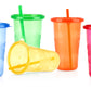 Nuby 4-Pack Stackable Wash or Toss Straw Cups, Multi, One Size