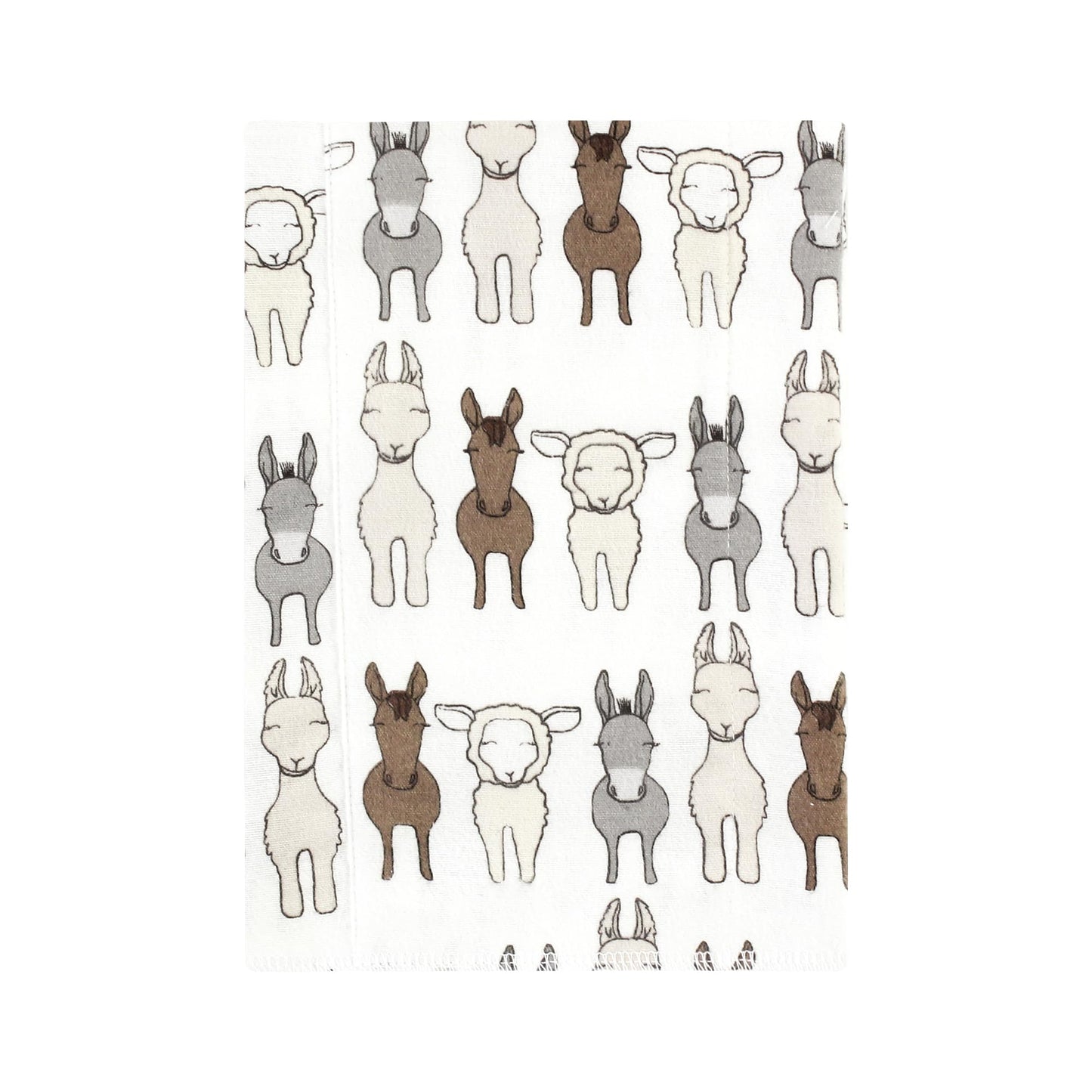 Hudson Baby Unisex Baby Cotton Flannel Burp Cloths, Farm Friends Cream 4-Pack, One Size