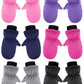 6 Pairs Waterproof Gloves Kids Winter Snow Mittens Windproof Ski Gloves for Weather Children Outdoor Activities (Solid Colors,3-
