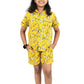 SHOPmOZO Night Suit Set for Girls Pure Cotton Half Shirt & Matching Shorts | Soft Breathable Night Dress| Top Bottom Nikkar Set 