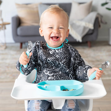 Bumkins Bibs, Baby And Toddler Bibs, Bibs For Girls And Boys 6-24 Months, Long Sleeve Bib, Baby Bibs For Eating, Lightweight Wat