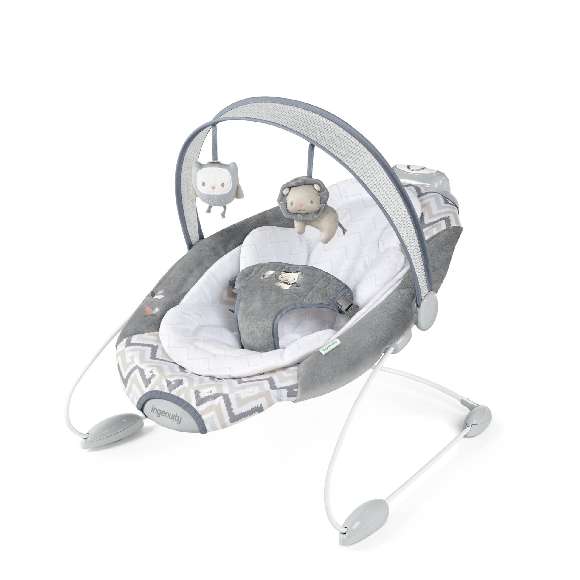 Ingenuity Smartbounce Automatic Baby Bouncer Seat With White Noise, Music, -Toy Bar & 2 Plush Infant Toys, 0-6 Months Up To 20 L