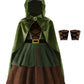 Relibeauty Archer Costume Girls Huntress Costume For Girls With Cape,Green 5/120