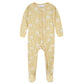 Gerber Baby Girls 2-Pack Footed Pajamas, Rose Garden Yellow, 0-3 Months