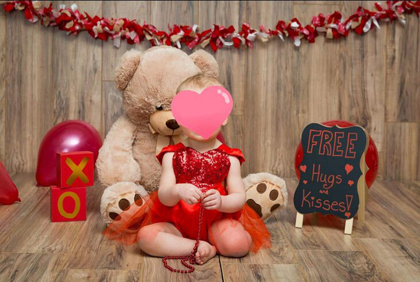 Newborn Baby Girls Valentine Romper Tutu Dress Fly Sleeve Heart Sequins Bodysuit Jumpsuit Summer Outfit 0-3Y (0-6M, Red)