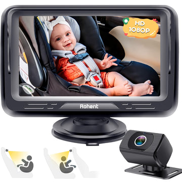 Rohent Baby Car Camera HD 1080P - Rear-Facing Infant Monitor with Night Vision Car Camera for Baby 150 Wide-Angle Lens Anti-Glar