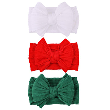 Lemonspace Handmade Baby Girls Headbands Soft Stretchy Nylon Hair Bands Hair Accessories With Bows For Newborn Baby Girls Infant