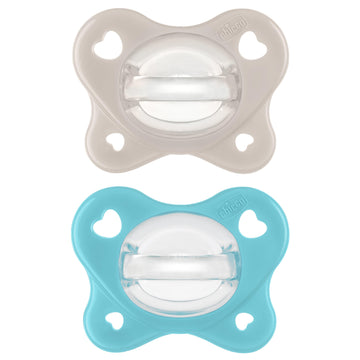 Chicco Physioforma Dual Soft One-Piece Orthodontic Silicone Pacifier For Babies 6-16 Months | Bpa & Latex Free | Reusable Case |