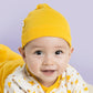 Babysoy Eco Essential 3-Piece Single Knot Beanie/Hat Set (0-6 Months, Pink)