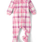 The Children'S Place,Baby Girls,And Toddler Fleece Zip-Front One Piece Footed Pajama,Cloud Plaid,5 Years