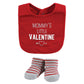 Hudson Baby Unisex Baby Cotton Bib And Sock Set, Valentine Truck, One Size