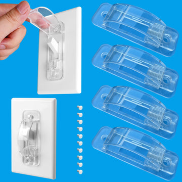 Light Switch Guard Cover, 4 ChildProof Wall Switch Guard Cover for Toggle Light Switch Protects Your Lights or Circuits from bei