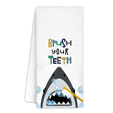 Ciojune Shark Kids Bathroom Decor, Shark Towels For Kids Bathroom, Shark Kids Bath Towels 16X24, Toddler Boys Girls Bathroom Dec