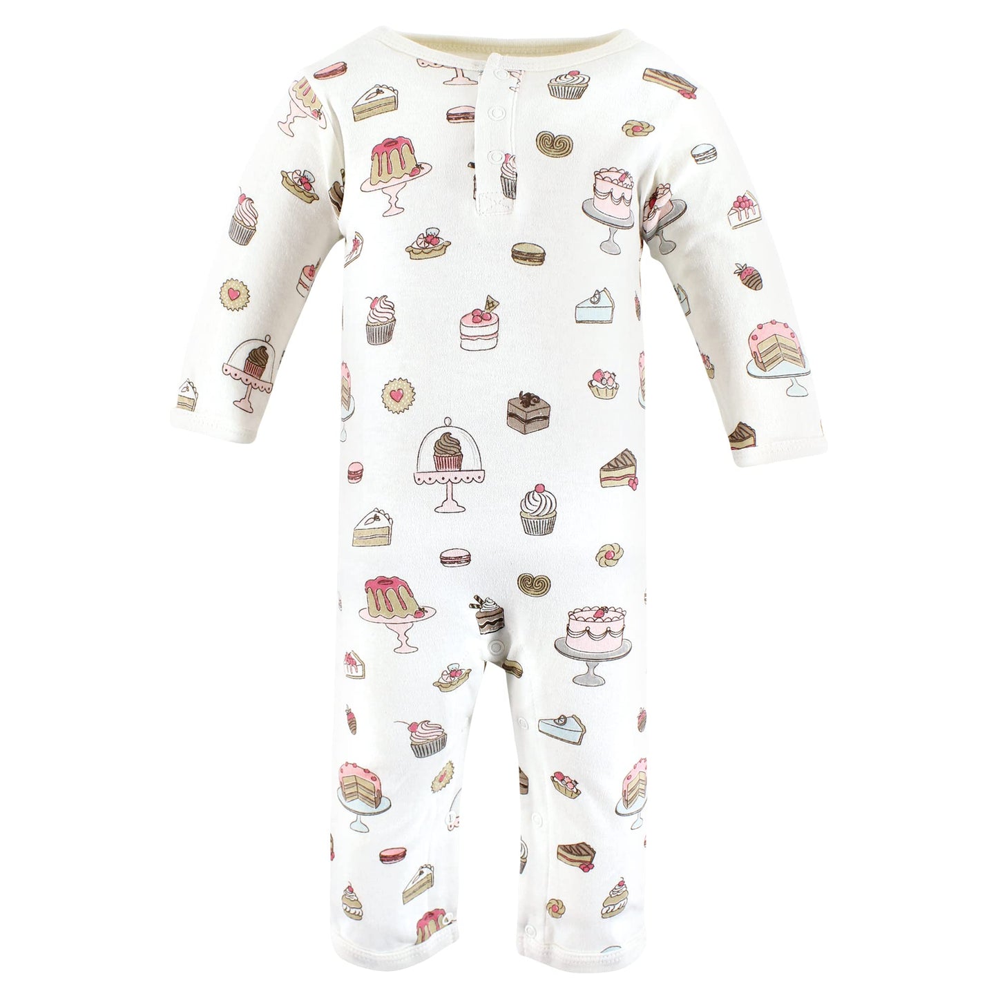 Hudson Baby Unisex Baby Cotton Coveralls, Sweet Bakery, 6-9 Months