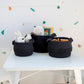 Naturalcozy 3-Piece Boho Decor Storage Basket Set - Cotton Rope Woven Baskets For Organizing! Small Basket For Baby Stuff, Baby