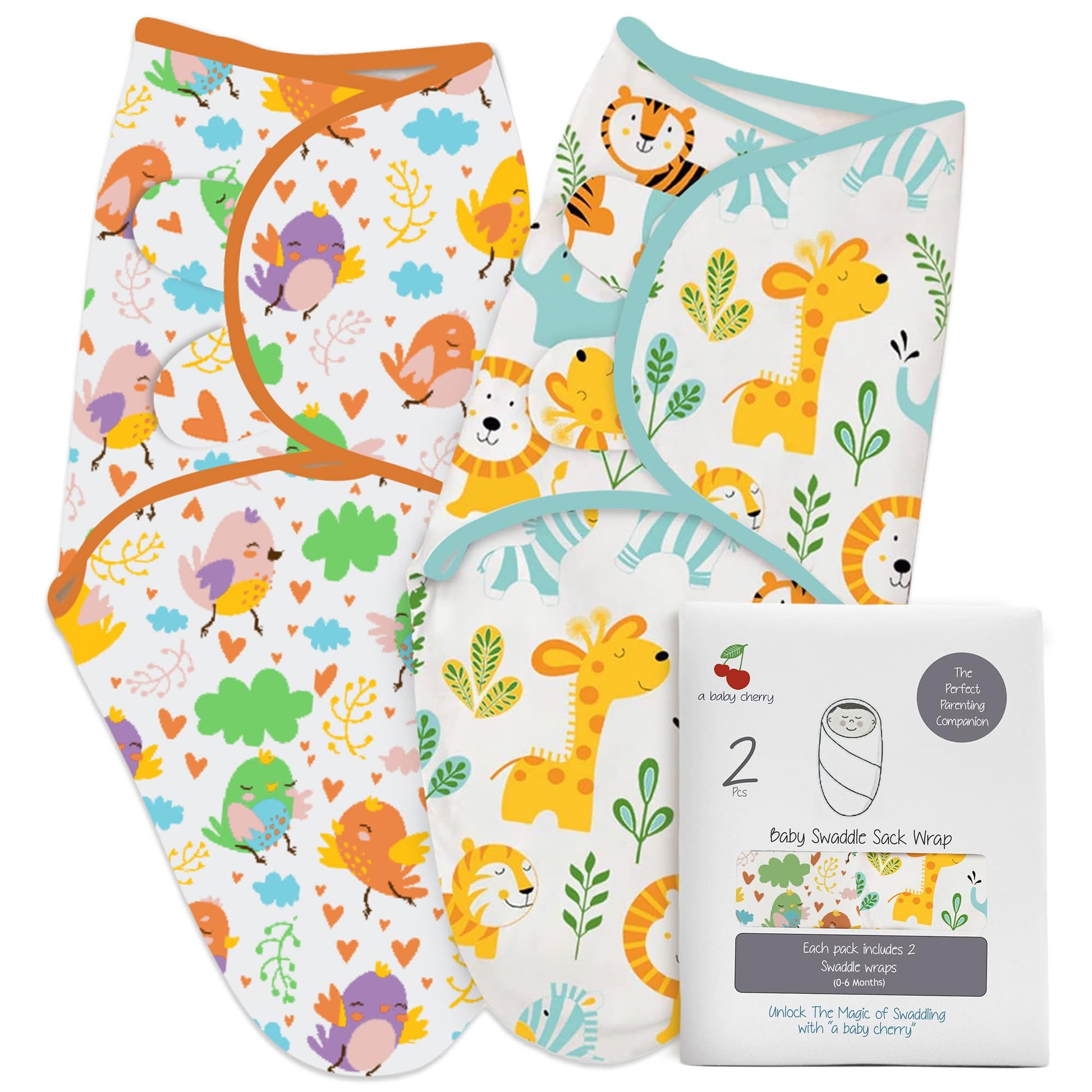 A Baby Cherry  Baby Swaddle Wrap For New Born || Adjustable Swaddle For New Born Baby || 100% Cotton Soft Baby Blanket For 06 