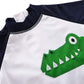 Cadocado Baby Boys Kids Upf 50+ Swimsuits One-Piece Zip Rash Guard Infant Uv Sun Protection Bathing Suit, Crocodile Pattern,6-9
