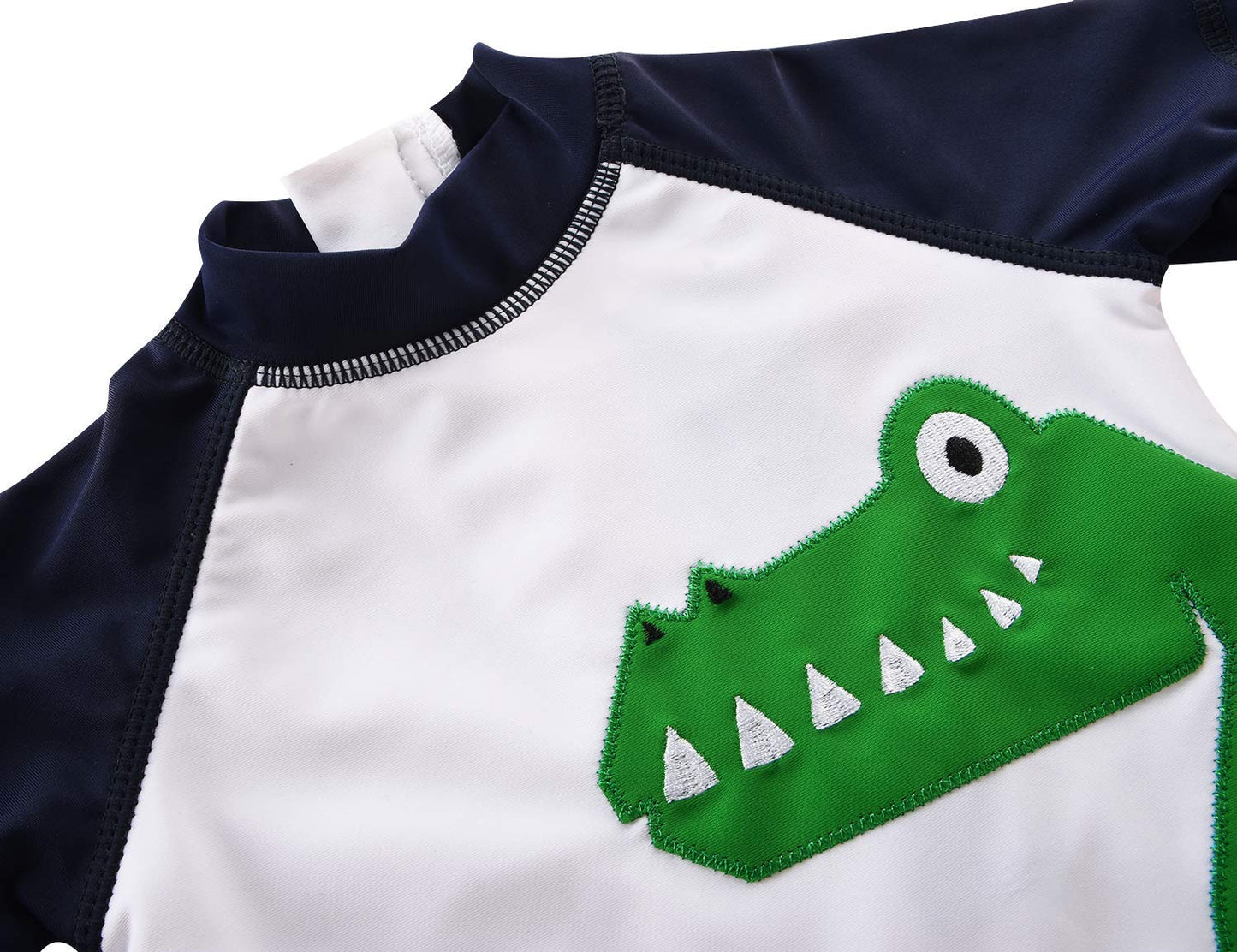 Cadocado Baby Boys Kids Upf 50+ Swimsuits One-Piece Zip Rash Guard Infant Uv Sun Protection Bathing Suit, Crocodile Pattern,6-9