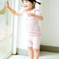 Vaenait Baby Infant Kids Toddler Short Sleeve Sleepwear Pajamas 2Pcs Set Shirring Greypink Js