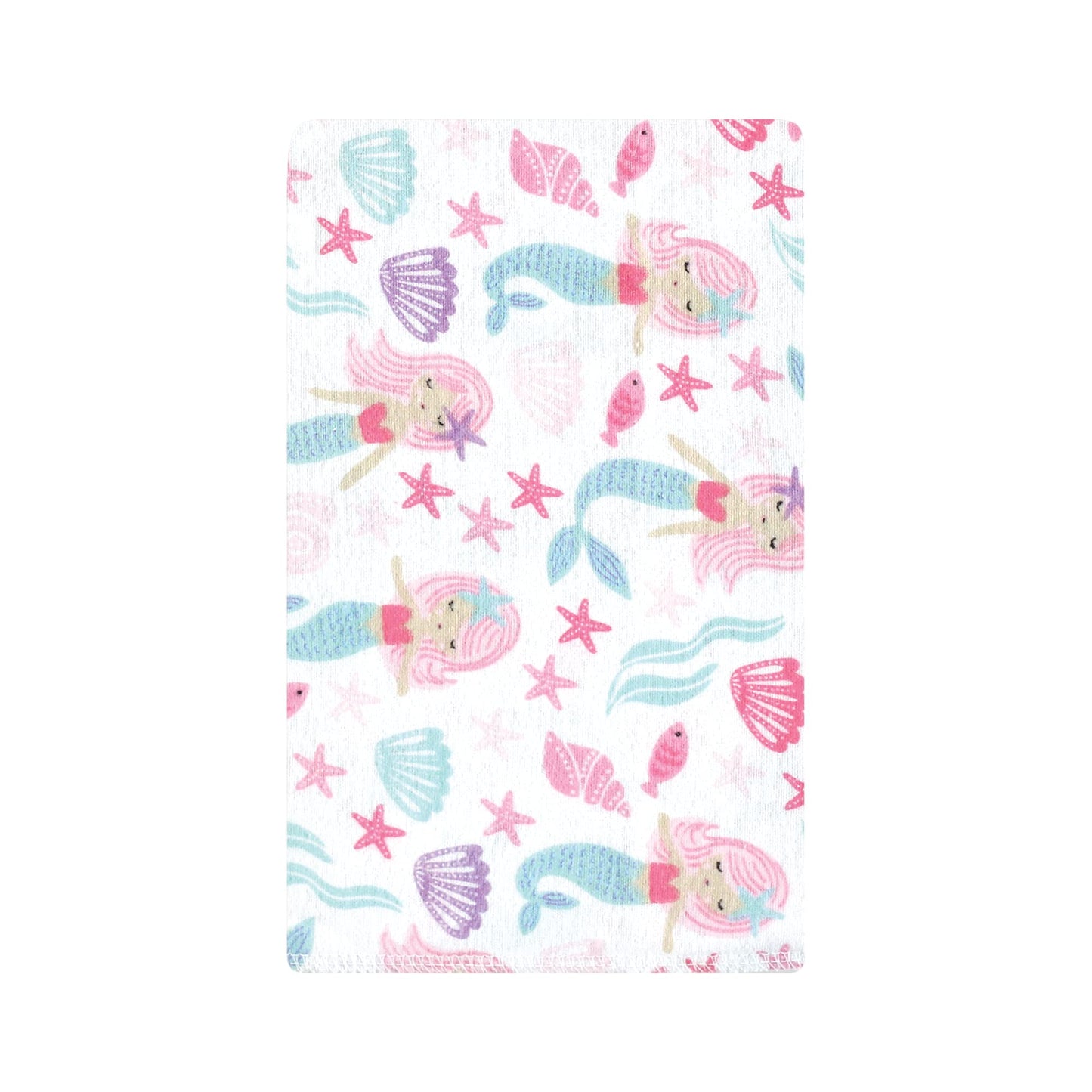 Hudson Baby Unisex Baby Cotton Flannel Burp Cloths, Mermaid, One Size