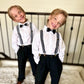 Volunboy Baby Boys Clothes Set Toddler Wedding Gentlemen Ring Bearer Suits Long Sleeve Bowtie Suspenders Pants Formal Outfits (W