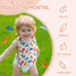 Newwiee 5 Pcs Large Towel Bib Toddler For Baby Toddler Cloth Bib Soft Pullover Baby Absorbent Full Coverage Drooling Feeding(Viv