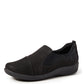 Clarks Womens Sillian Paz Slip On Loafer, Black Synthetic Nubuck, 8 Wide Us