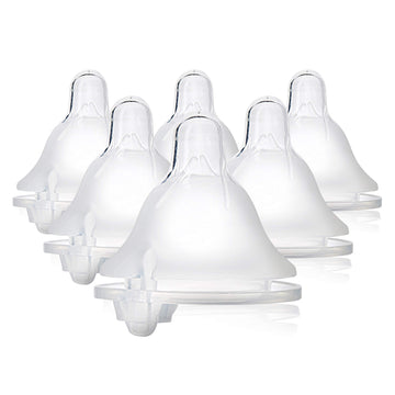Evenflo Feeding 6 Piece Balance Plus Wide Neck Nipples For The Balance Plus Wide Neck Baby Bottles, 8 Months +