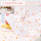 Caruili Twin Size Toddler Bedding Set For Girls- 5 Piece Rainbow Toddler Girl Bedding, Super Soft & Lightweight Toddler Comforte
