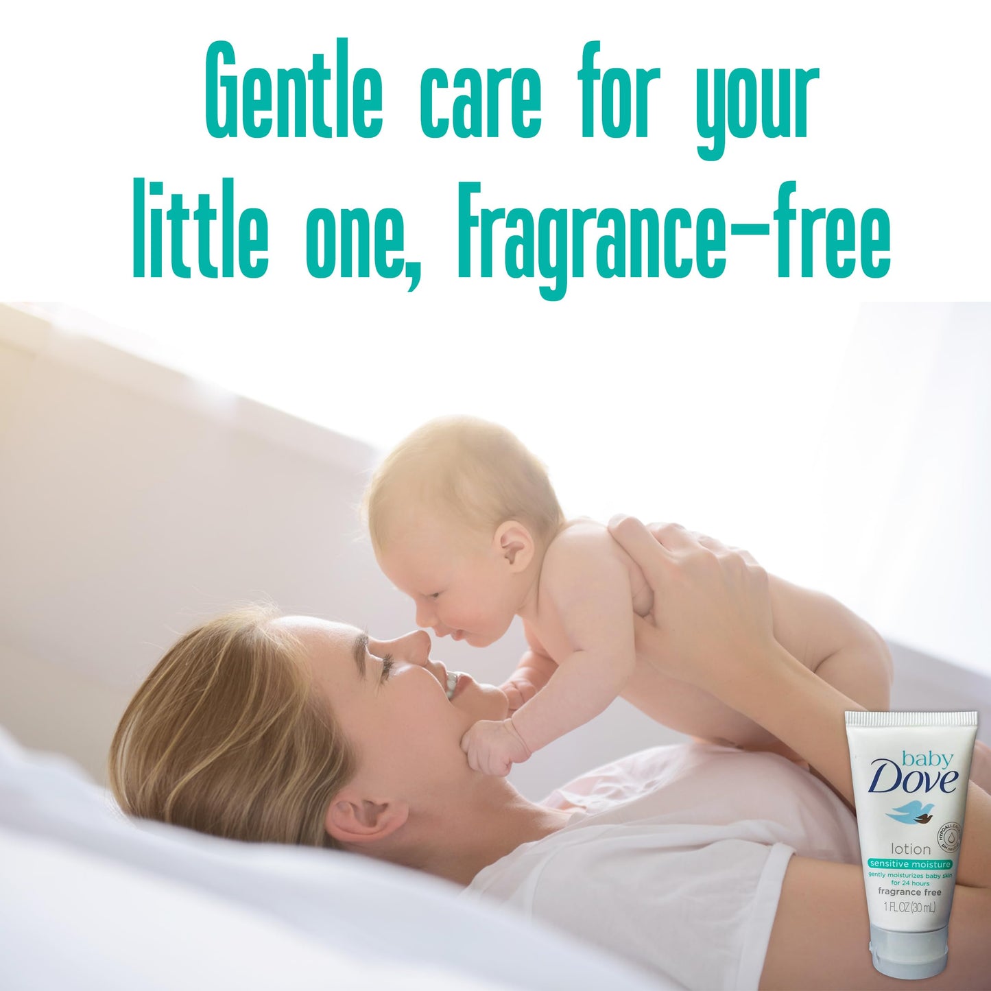Baby Dove Sensitive Moisture Baby Lotion, 6 Pk Hypoallergenic Fragrance-Free For Sensitive Skin, Moisturizing Unscented Baby Lot