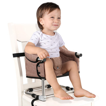 Booster Seat For Dining Table: Portable Toddler Booster Chair With Safety Buckle And Height Adjustable, Baby Feeding High Chair