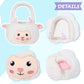 Sheep Easter Basket For Kids, Cute Plush Empty Bucket With Small Ears And Handle Egg Hunt Tote Candy Bag Basket For Boys Girlste