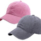 Kids Baby Girls Hat Washed Baseball Cap Cotton Solid Sun Hats For Children Fit For 2-7 Years