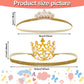 Gold Baby Crown Baby Tiara Baby Crown Headband Crystal Crown Hair Belt For Little Girl Infant Princess Tiaras Birthday Elastic H