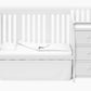 Storkcraft Portofino 5-In-1 Convertible Crib And Changer (White) - Changing-Table Combo With Drawer, Converts To Toddler Bed, Da