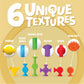 BUNMO Textured Suction Bath Toys 44pcs | Connect, Build, Create | No Mold Bath Toy | Fine Motor Skills | Stimulating & Addictive