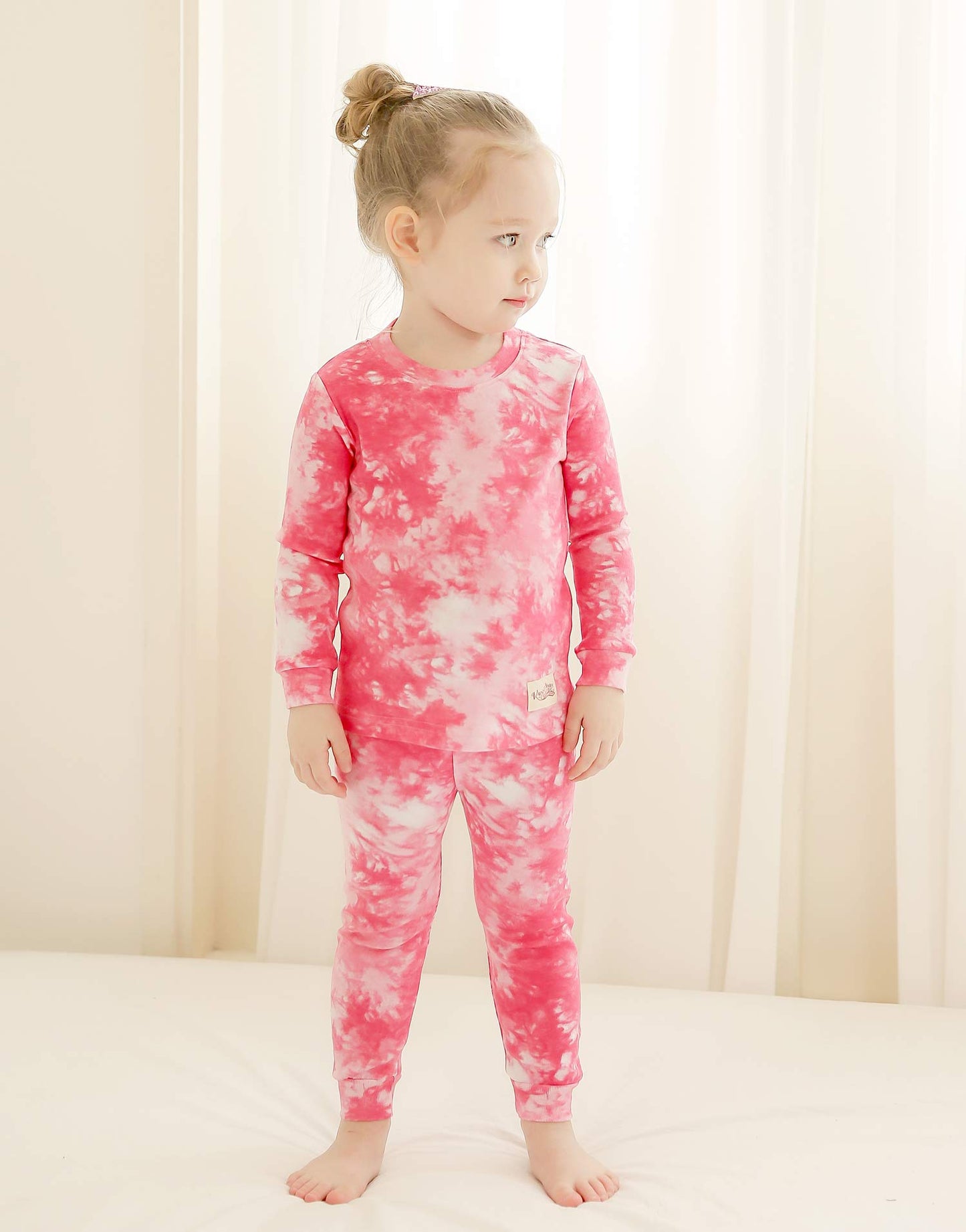 Vaenait Baby Kids Boys Girls Sleepwear Pajamas 2Pcs Set Tiedye-Coral-243 2Xl