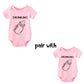 Ysculbutol Baby Twins Bodysuit Drinking Buddies Baby Twin Romper Boy Outfits Girl Jumpsuits Baby Triplets Set(Newest 6-9M)