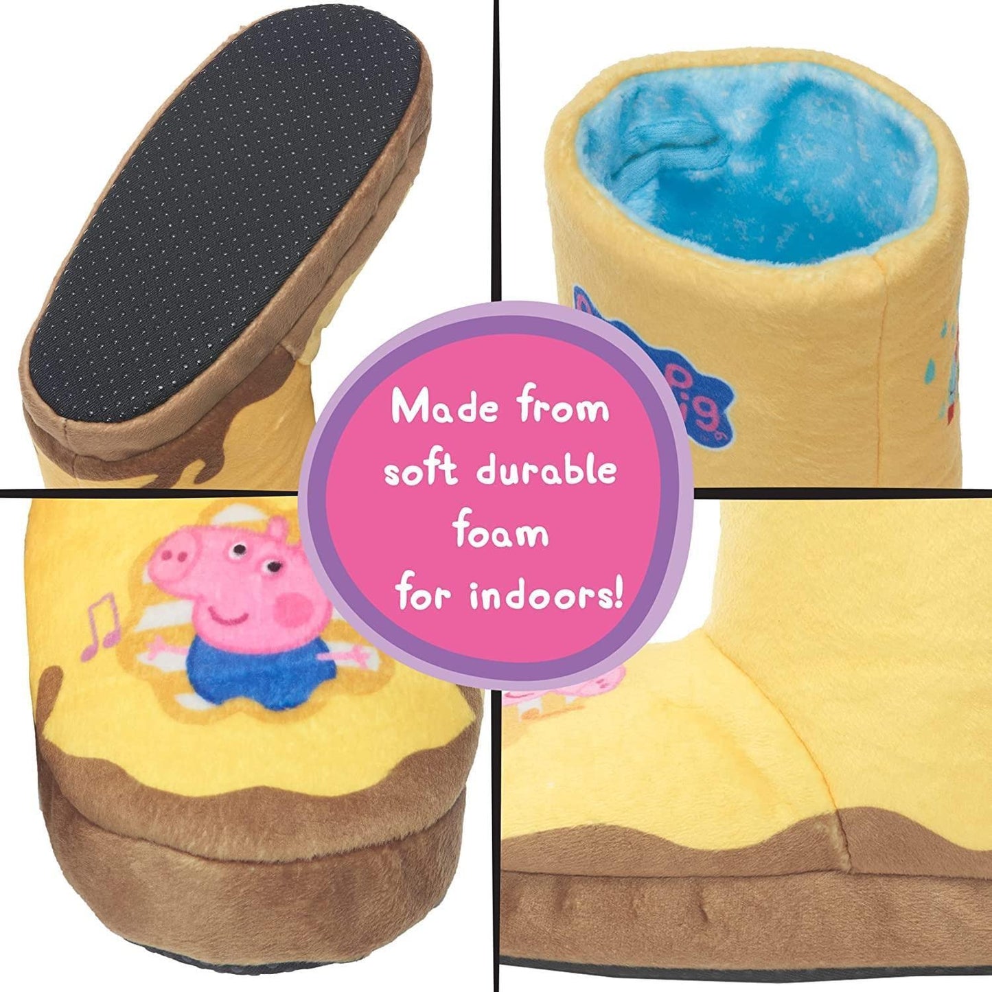 Peppa Pig Toys Muddy Puddle Boots with Sounds | Interactive Wearable Yellow Toy Wellies with Sound and Music activated as you Wa