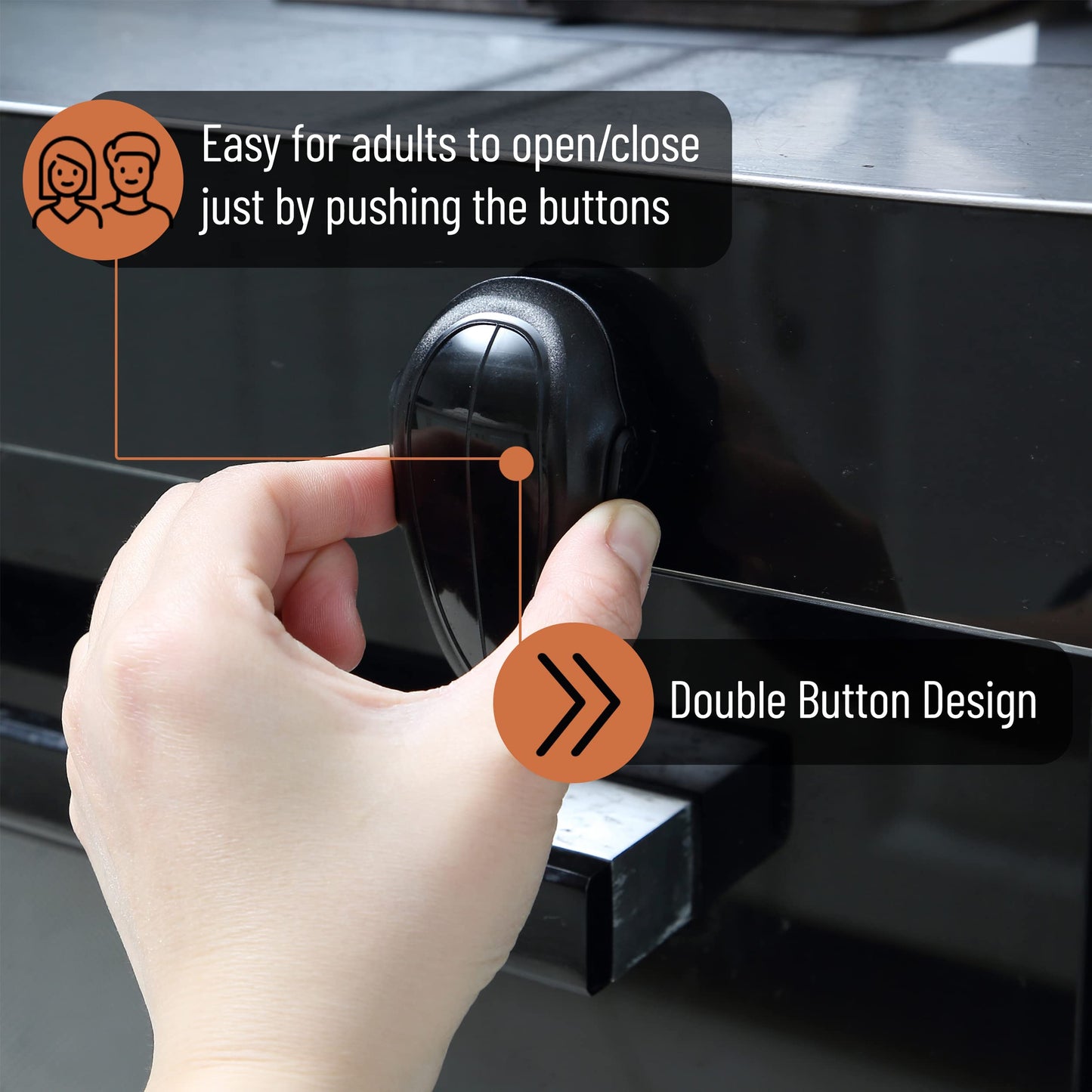 Mr. Pen- Oven Lock Child Safety, 1 Pack, Black, Heat-Resistant Oven Lock, Stove Child Proof, Stove Baby Proof, Stove Locks Child