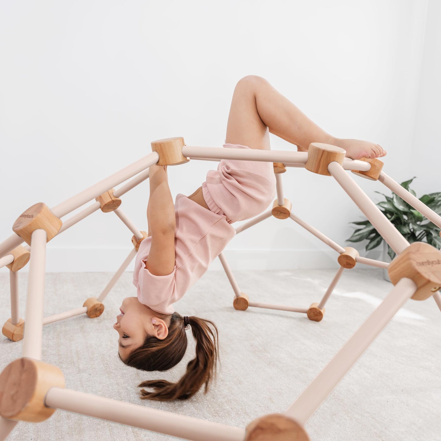 Comfy Cubs Wooden Toddler Play Gym For 3-6 Years Old - Montessori Climber For Kids - Safe Climbing Toy Support Up To 120 Lbs - E