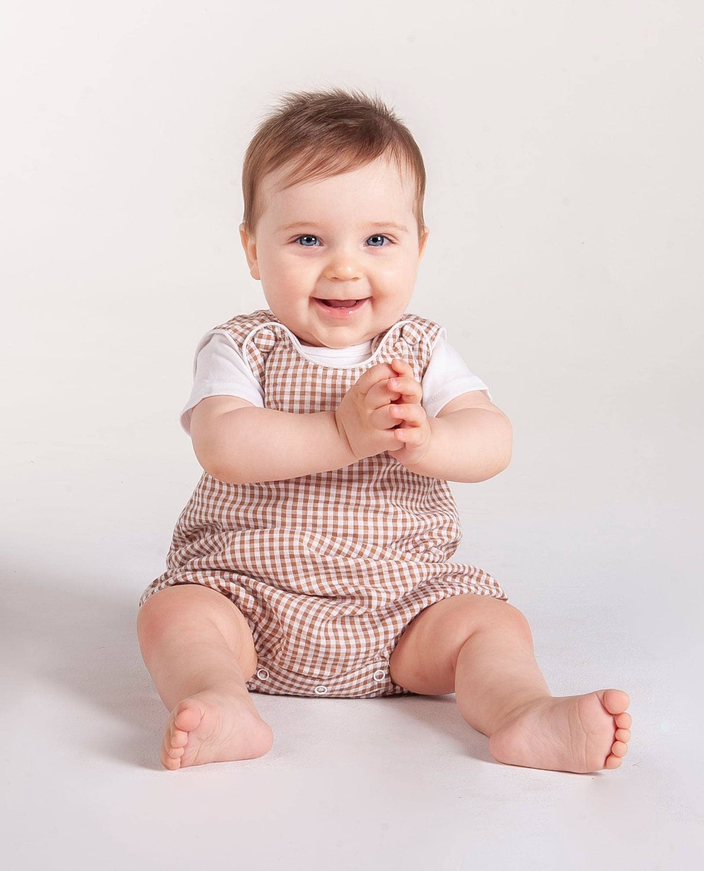 Lil Cactus Baby Boys And Girls Purple Gingham Bubble Romper, 12-18 Months