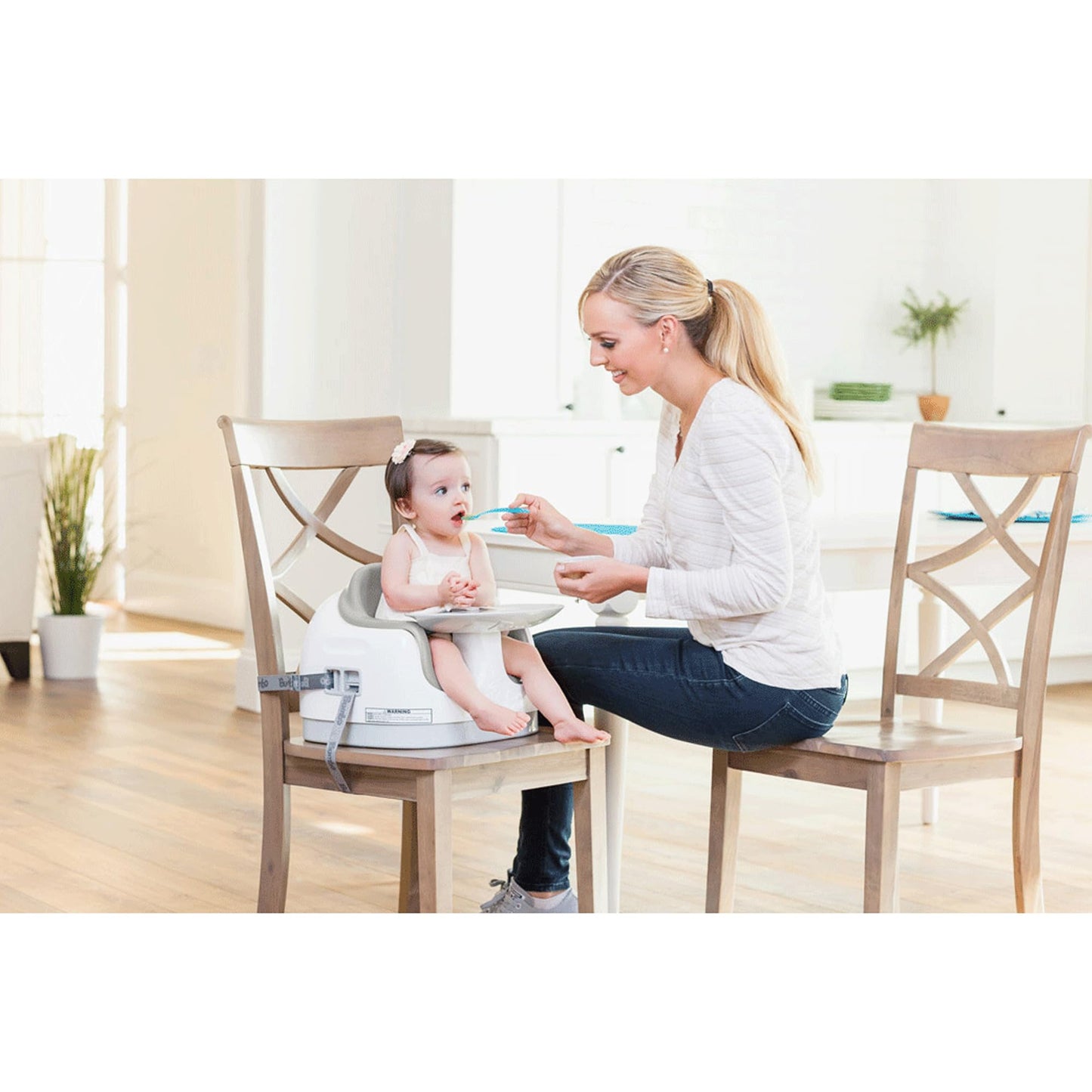 Bumbo 3-In-1 Baby Multi Seat Booster With Feeding Tray, 6-36 Months Old, Taupe
