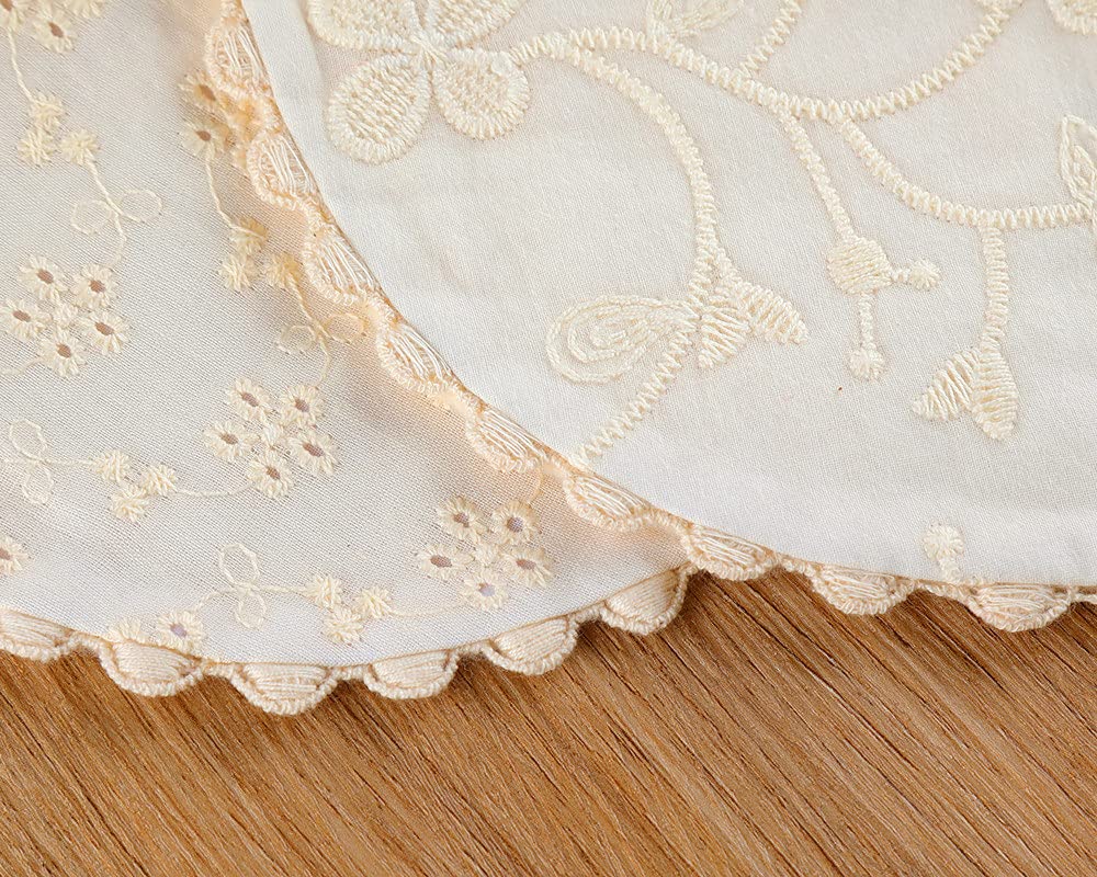 Gzmm Baby Bib For Girls,Reversible Waterproof Handmade Natural Cotton Baby Drool Bib 0-12 Months 2 Pack (Off-White Color A, 0-12