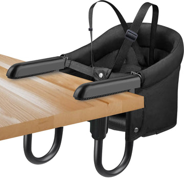 Hook On Chair, Portable Baby Feeding Seat Attached To Table - Clip On High Chair With Fold-Flat Storage Bag, Easy Clean Fast Tab