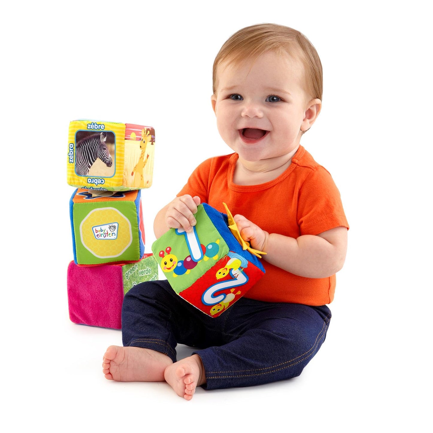 Baby Einstein Explore & Discover Soft Blocks Toys, Ages 3 months +