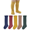 Epeius Baby Girls Uniform Knee High Socks Newborn Infant Boy Tube Ruffled Stockings Baby Long Socks For 0-6 Months,Green/Brown/N